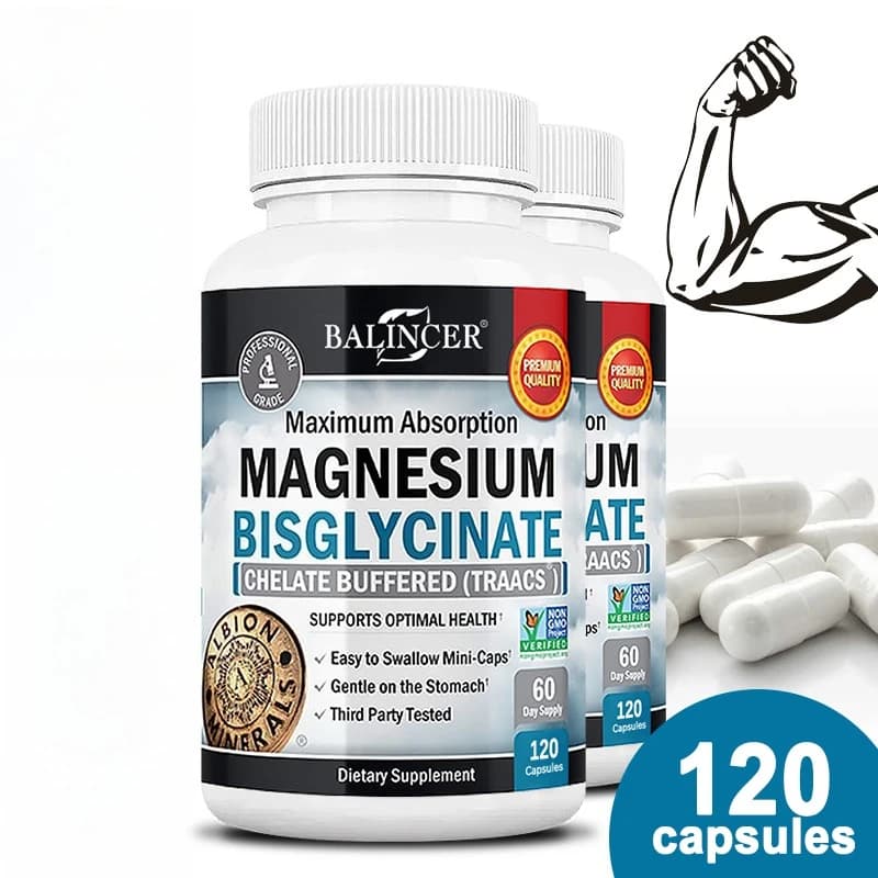 vegetarian magnesium bisglycinate capsules — image 1