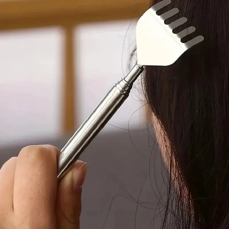 extendable stainless steel telescopic back scratcher — image 3