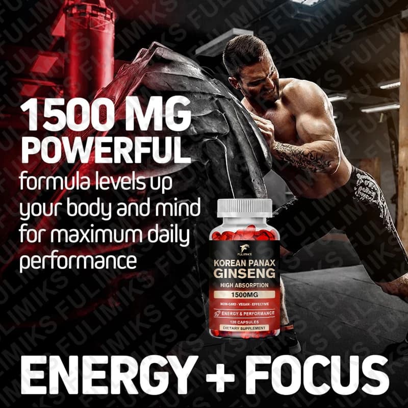 bottle of panax ginseng 15000 mg red korean ginseng supplement — image 4