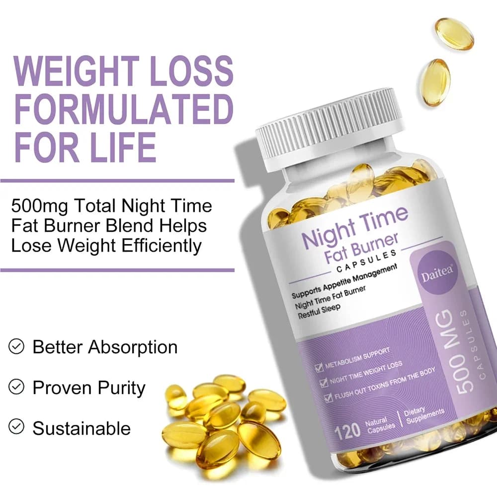 bottle of nighttime fat burner supplement — image 3