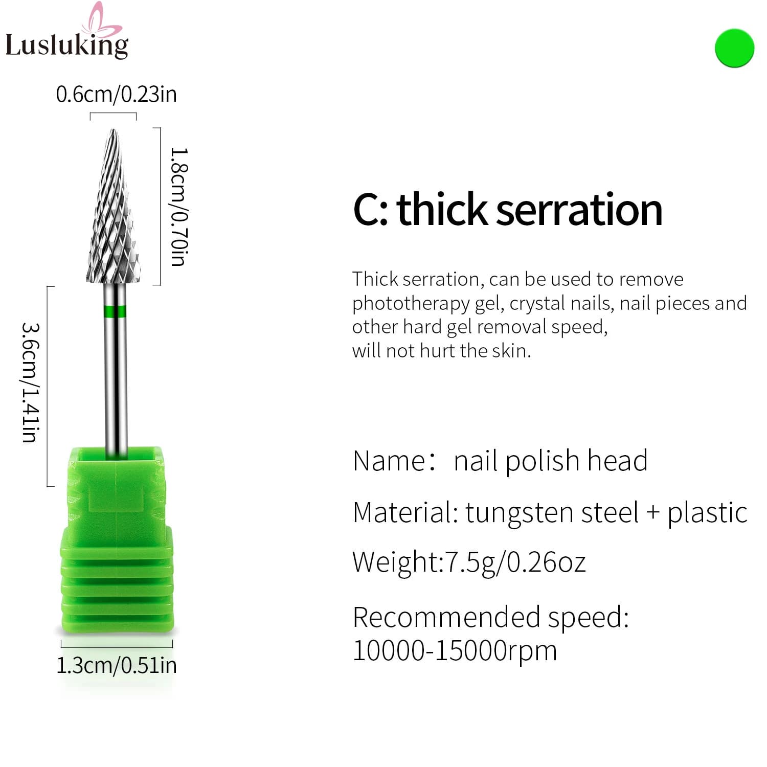 Tungsten carbide nail drill bits for electric manicure drill — image 8