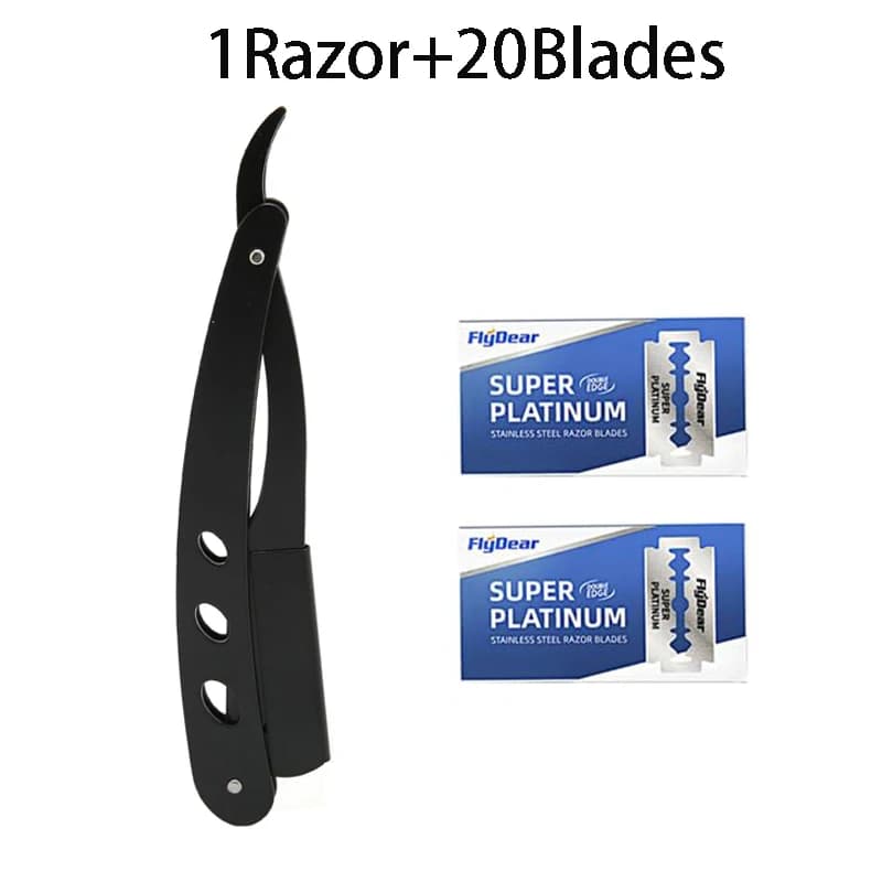 folding manual straight shaver — image 8