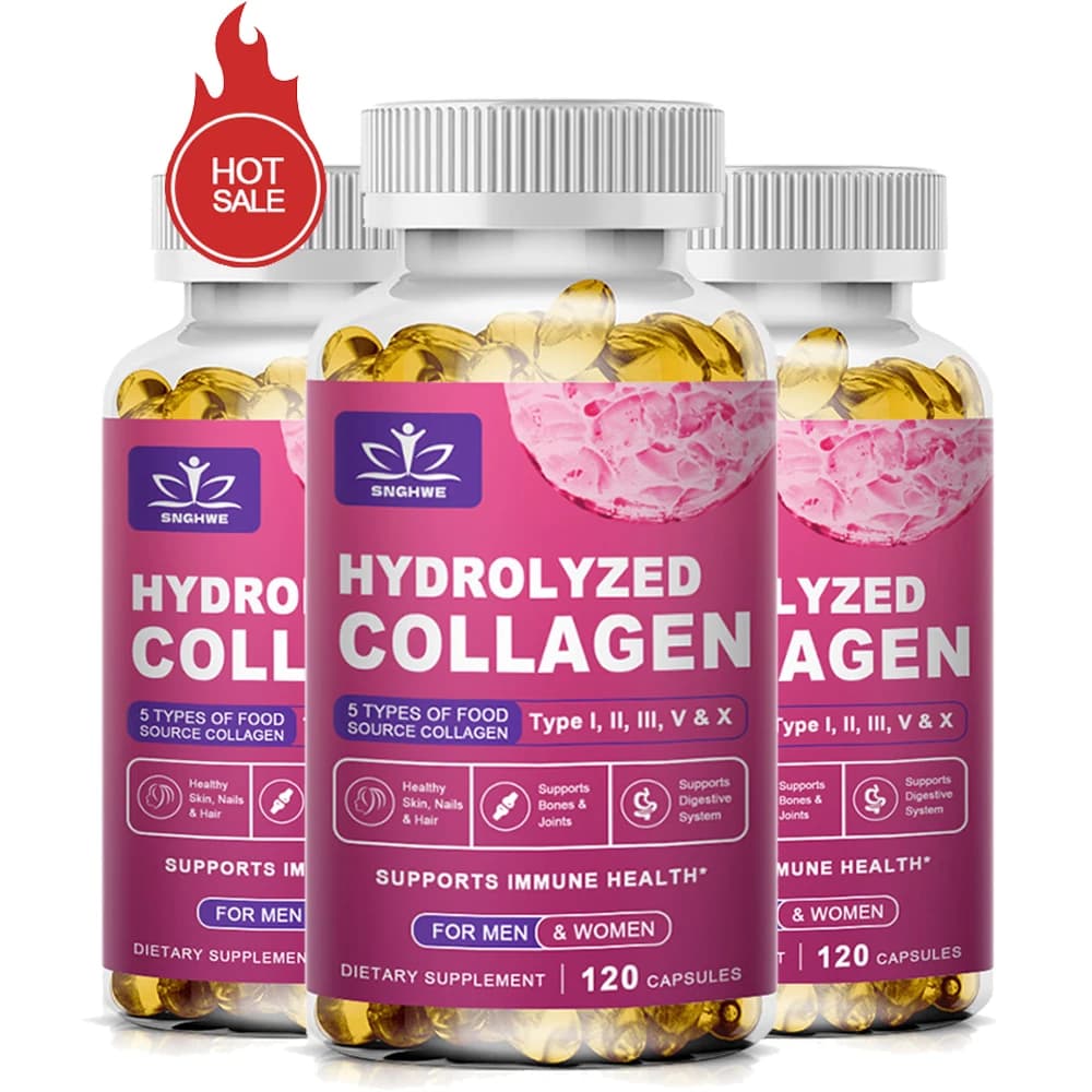 hydrolyzed collagen and hyaluronic acid capsules — image 1