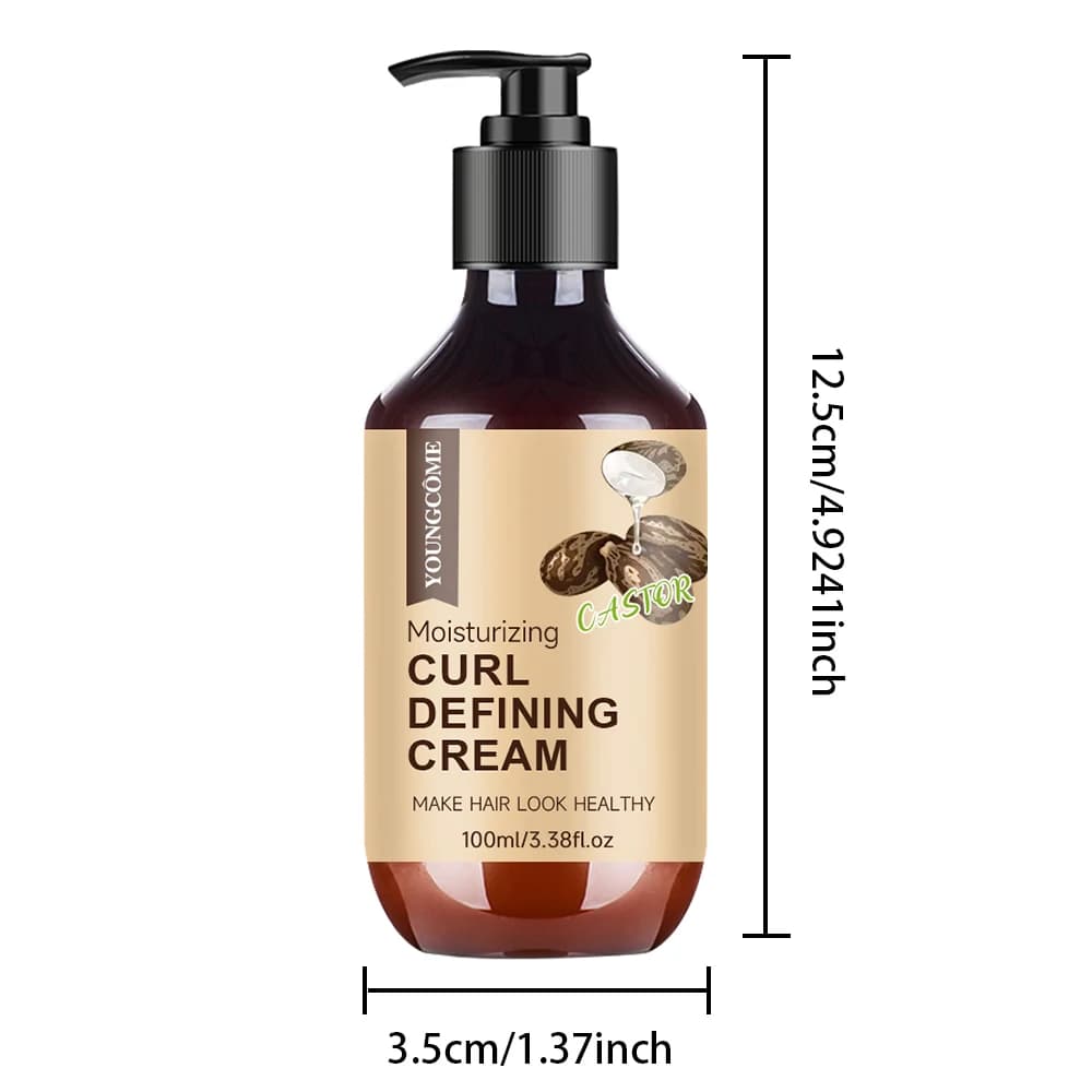 Castor oil curling cream with rosemary and peppermint, 100 ml — image 4