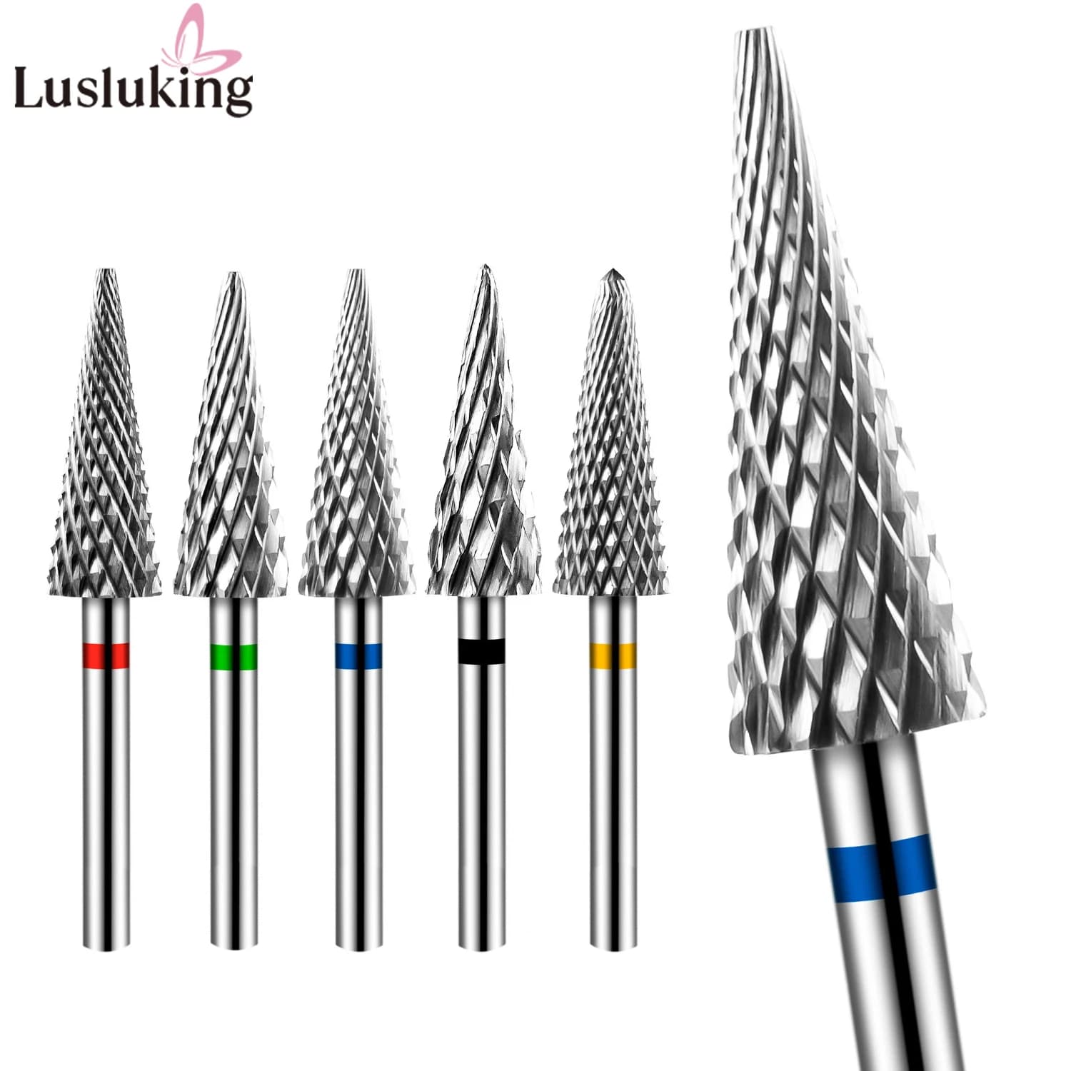 Tungsten carbide nail drill bits for electric manicure drill — image 1