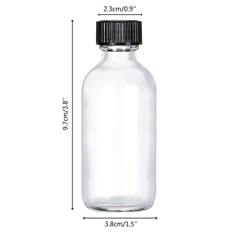 clear 60ml glass bottle with airtight lid — image 6