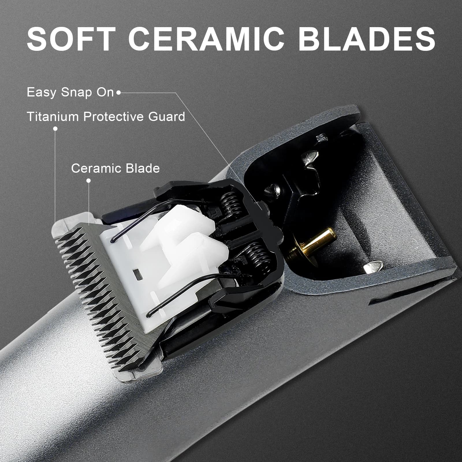 waterproof electric groin hair trimmer with ceramic blade — image 6