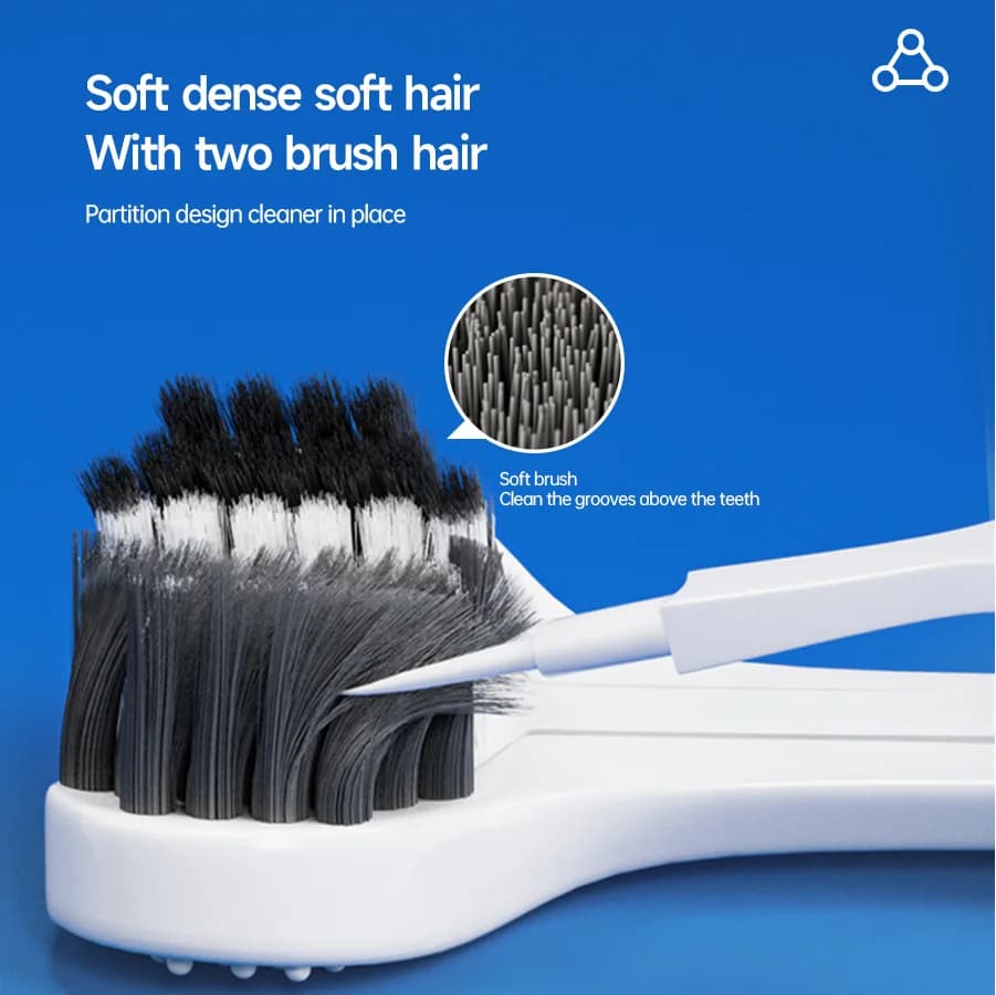 soft u-shaped 3d manual toothbrush set — image 4