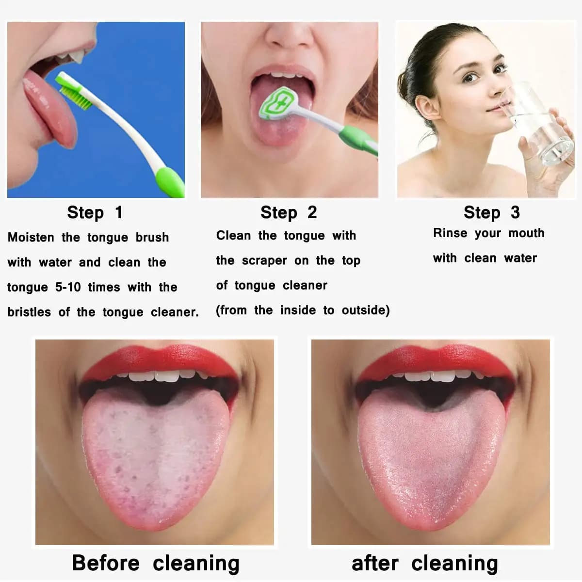Reusable silicone tongue cleaner — image 3
