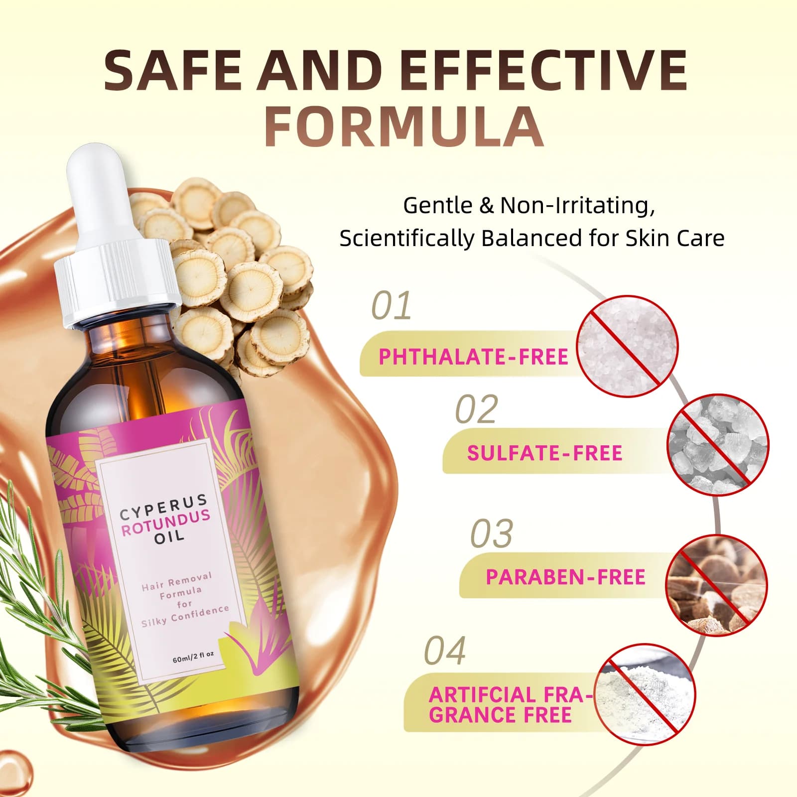 bottled jojoba and almond hair minimizing oil — image 5