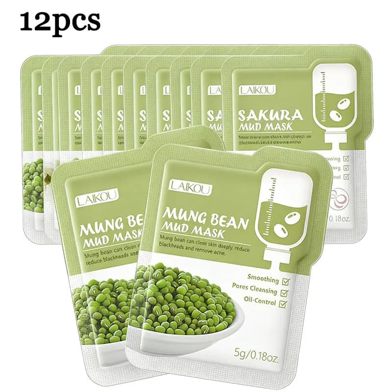 Sakura mud brightening hydrating face mask pack of 12 — image 8