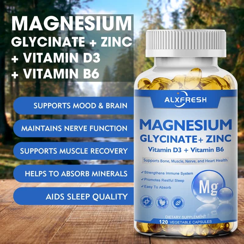 Magnesium glycinate capsules with zinc and vitamin D3 — image 2