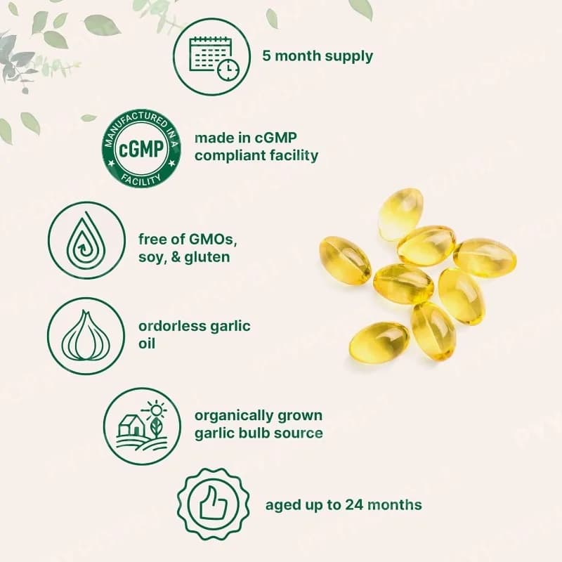 odorless garlic oil softgel bottle — image 4