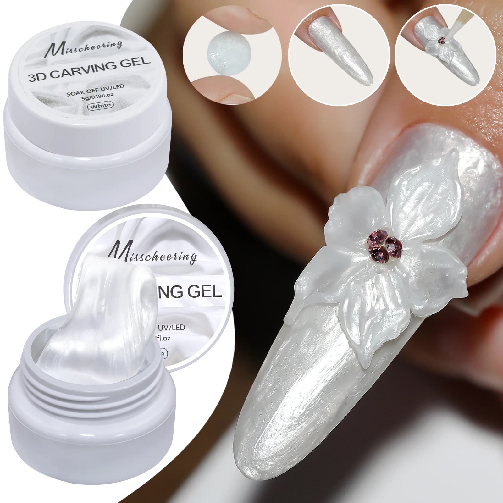 white non-stick gel nail polish bottle 5ml — image 7