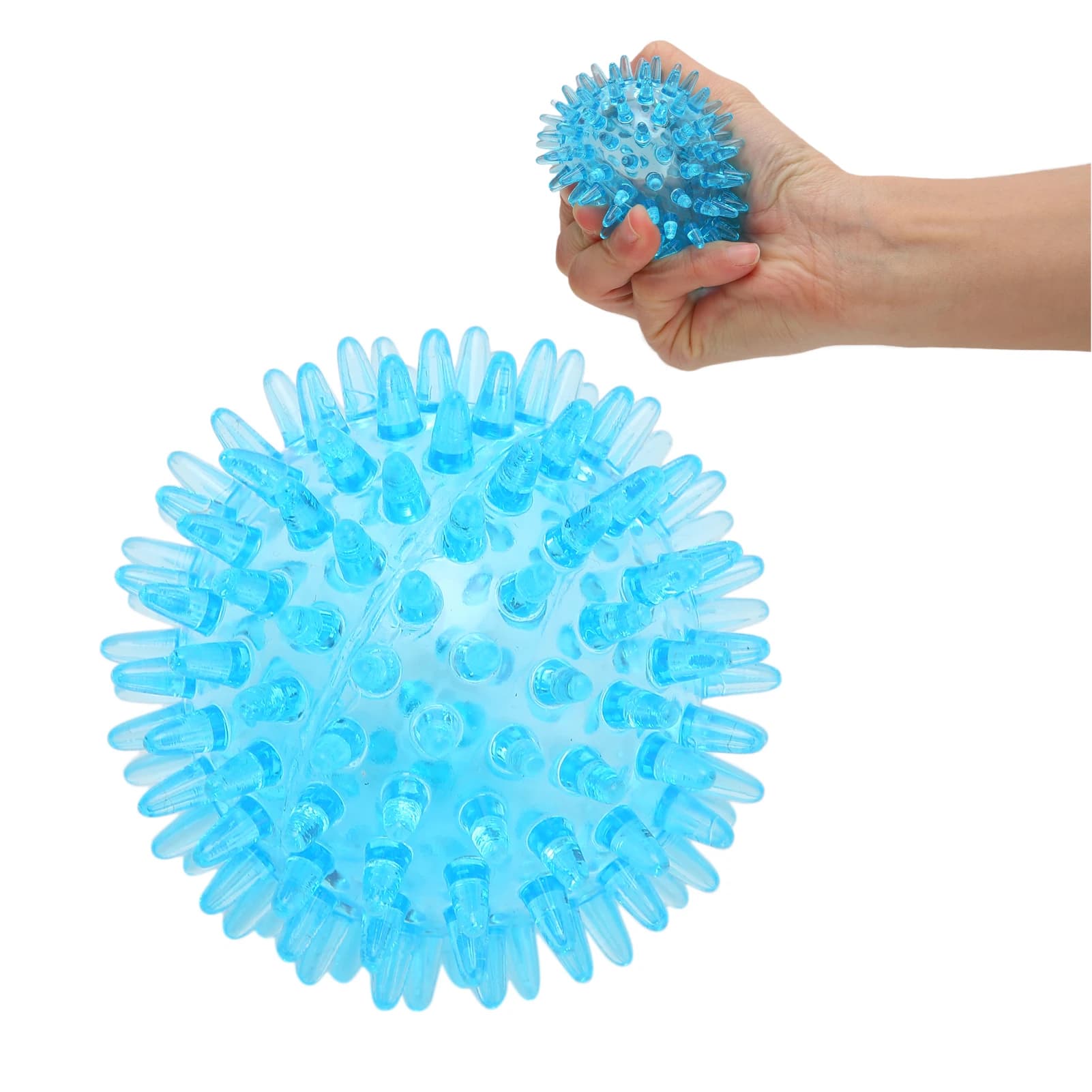 transparent hollow spiky massage ball for hand and wrist — image 6