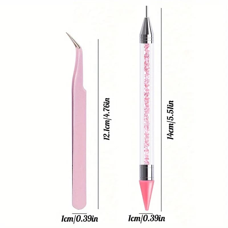 diamond double-ended manicure pens with crayons set — image 4