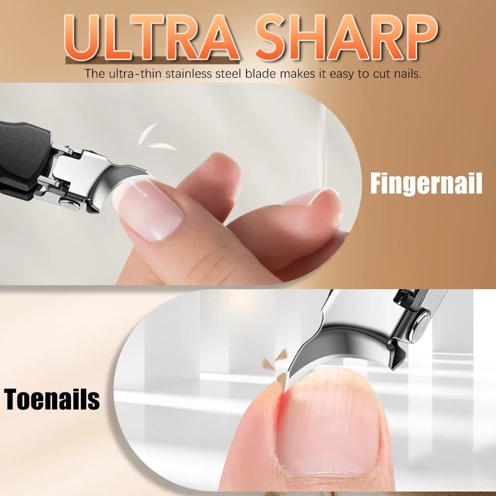 Nail clipper set with curved blades for thick and ingrown nails — image 3