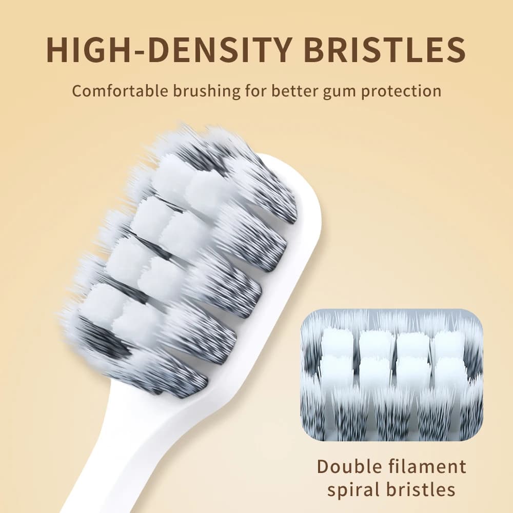 Gold and silver luxury toothbrush with electroplated handle — image 3
