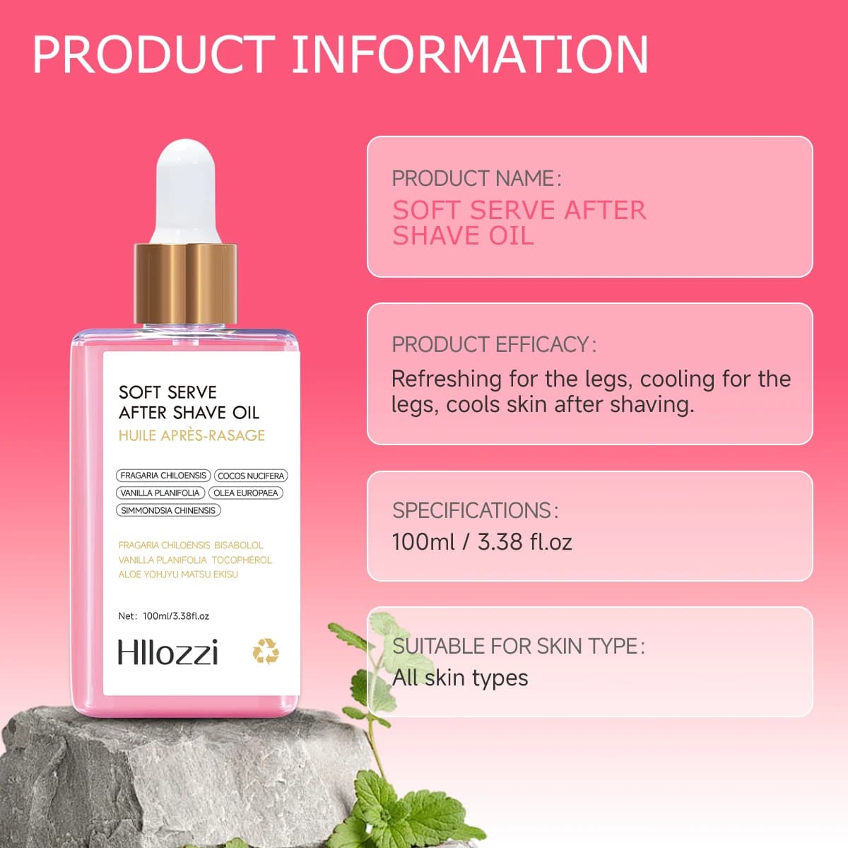 Strawberry scented after‑shave oil in a 100 ml bottle — image 6