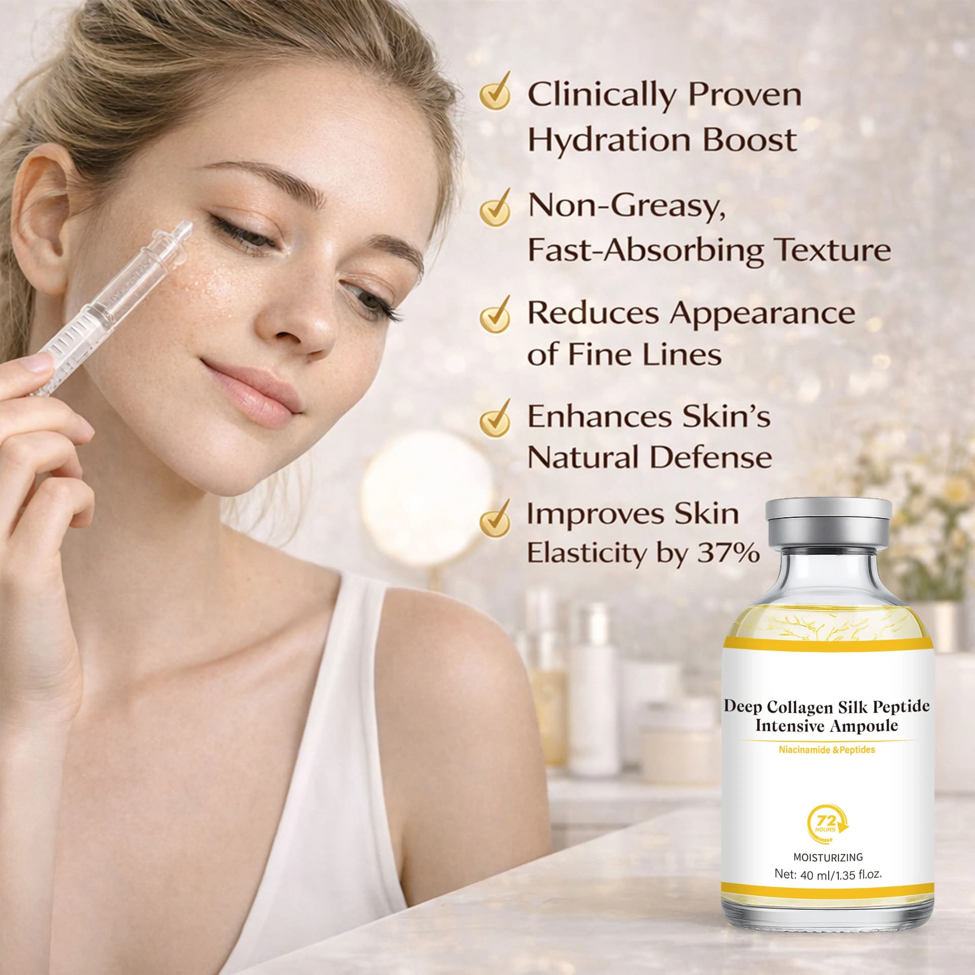bottle of deep collagen silk peptide face lift serum — image 5
