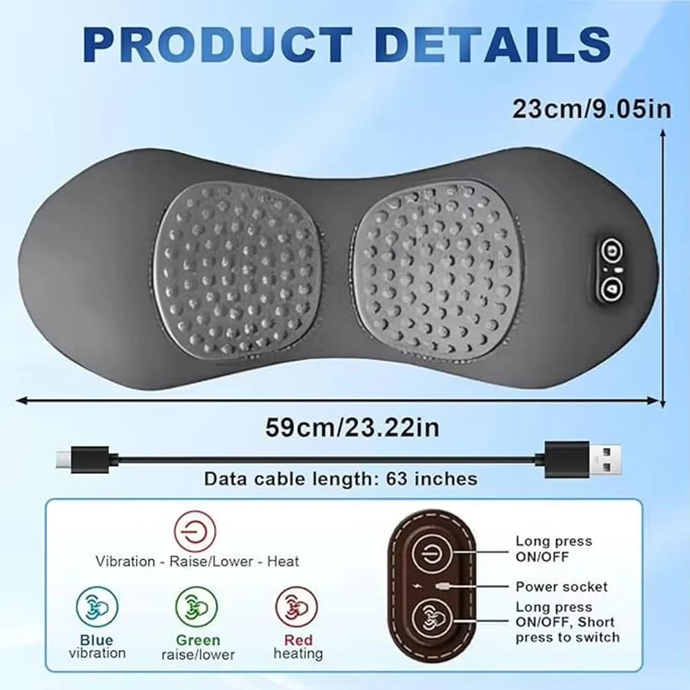 3-in-1 shiatsu back and shoulder massager on a bed — image 6
