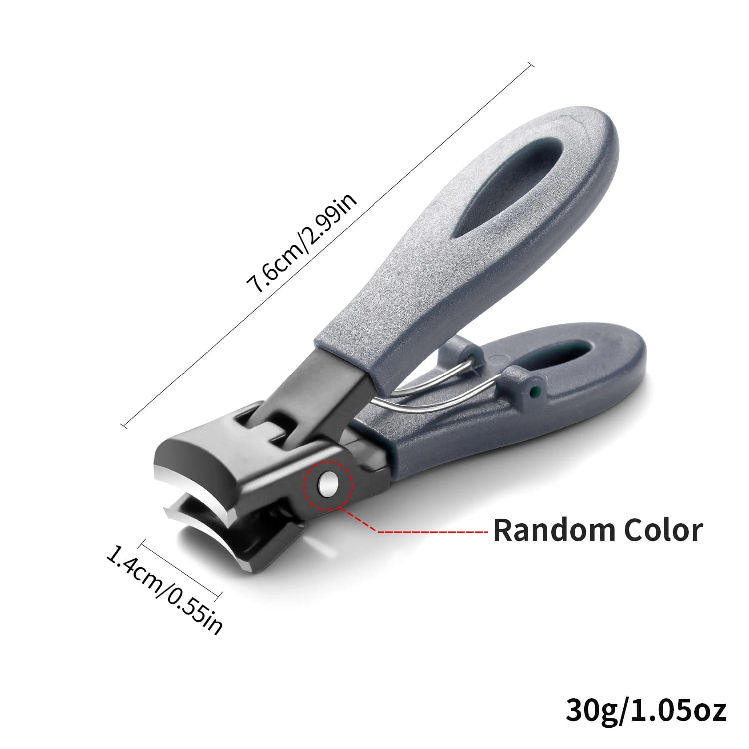 Stainless steel large-jaw nail clipper with 8mm opening — image 8
