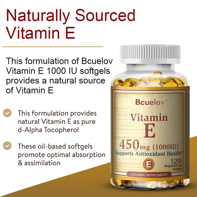 Vitamin E 1000 IU softgel capsules — image 4