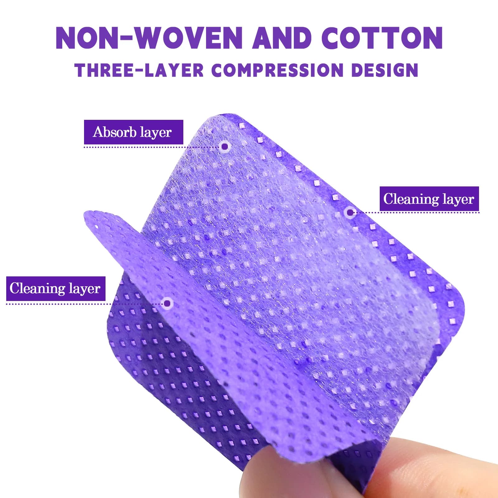lint-free nail polish remover cotton wipes — image 5
