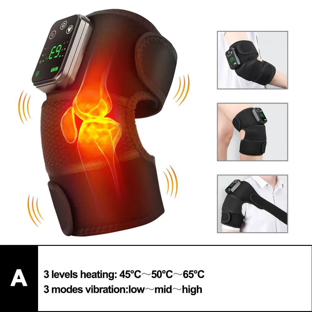 Heated vibration knee massage pad with adjustable strap — image 8