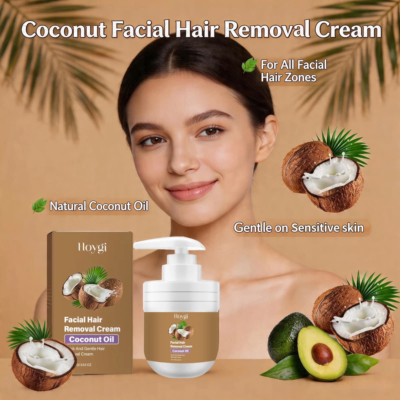 coconut hair removal cream tube — image 4