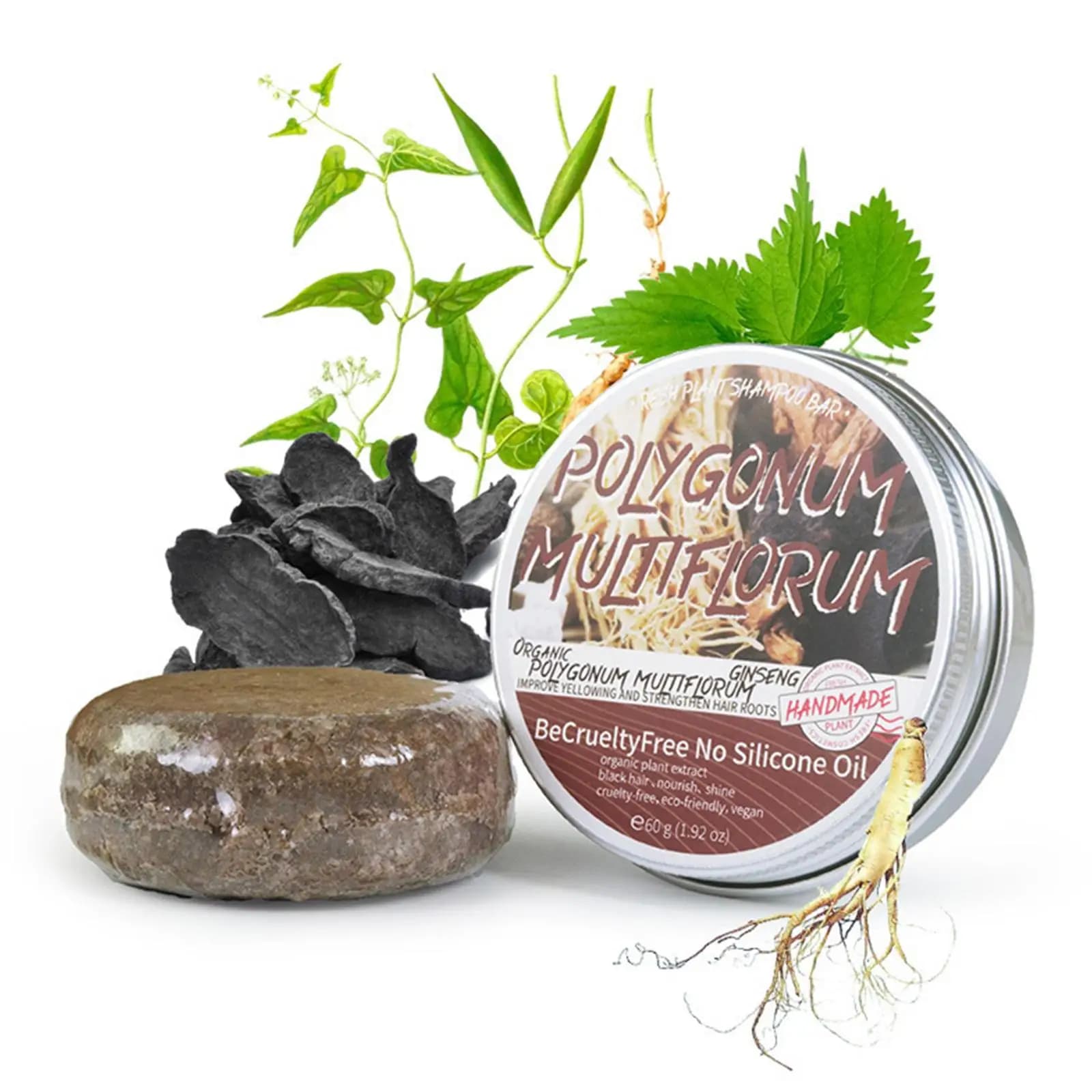Ginger and polygonum solid shampoo bar — image 7