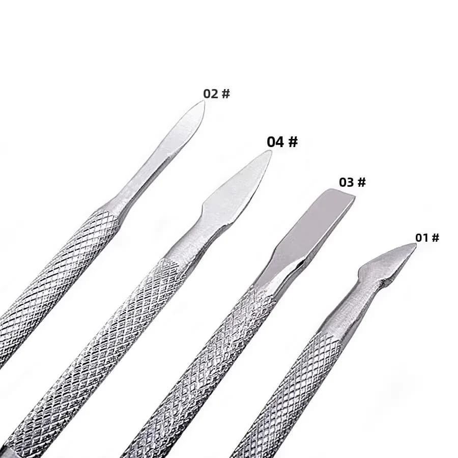 Stainless steel double‑sided cuticle remover set of four — image 2