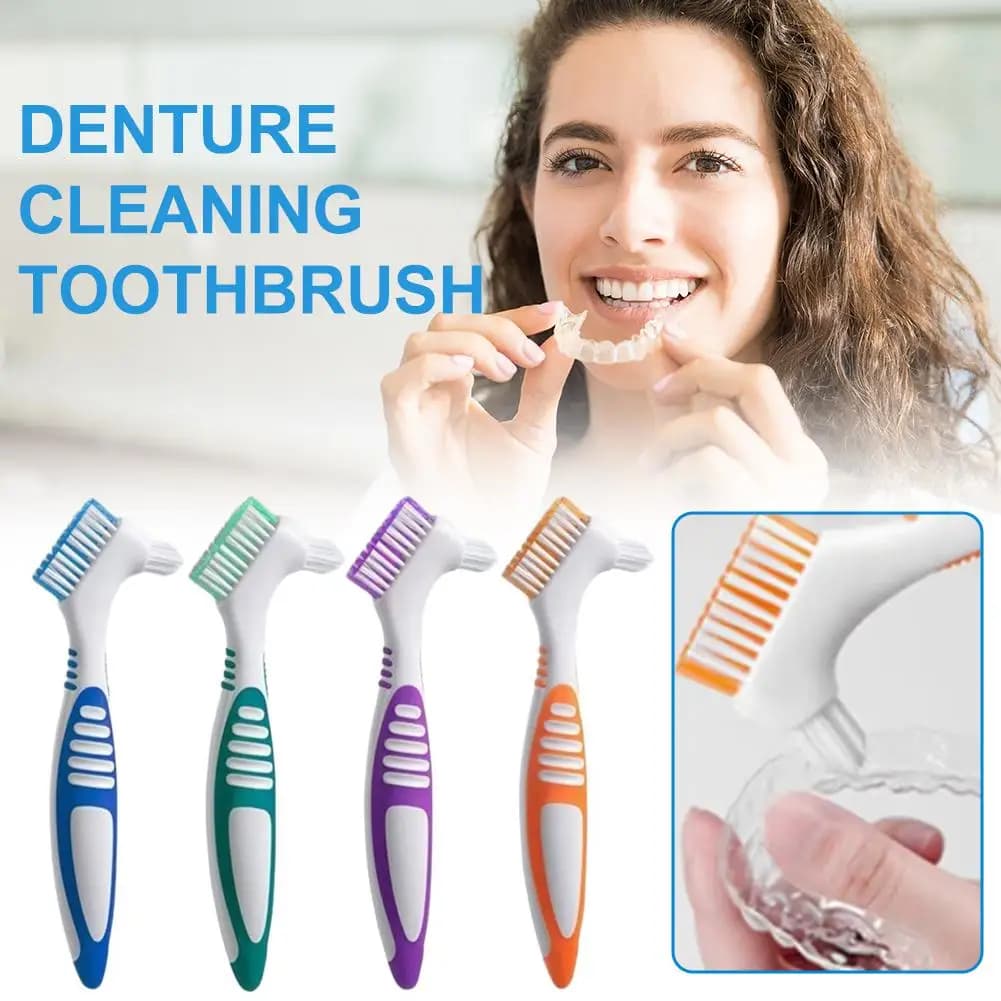 double-sided denture cleaning brush — image 4