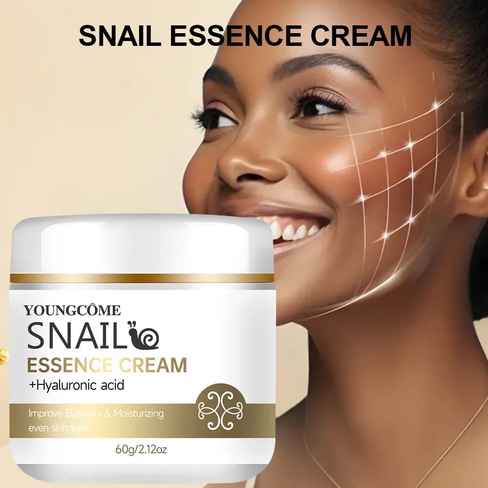 snail essence cream jar with hyaluronic acid and retinol — image 2