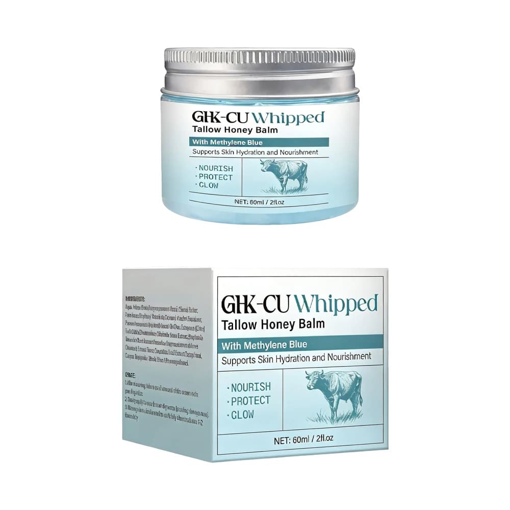 Copper peptide face balm in blue jar — image 7
