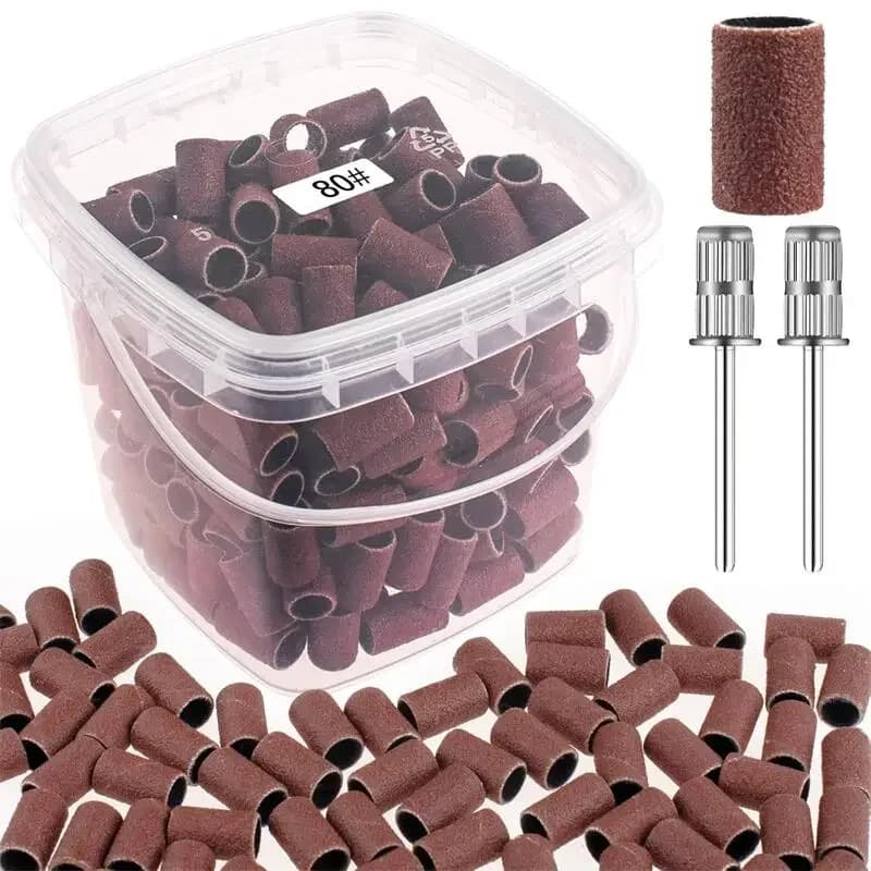Assorted nail sanding bands and drill bits — image 7