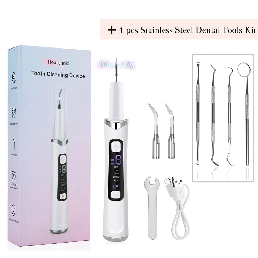 handheld ultrasonic tooth cleaner with pointed tip — image 7