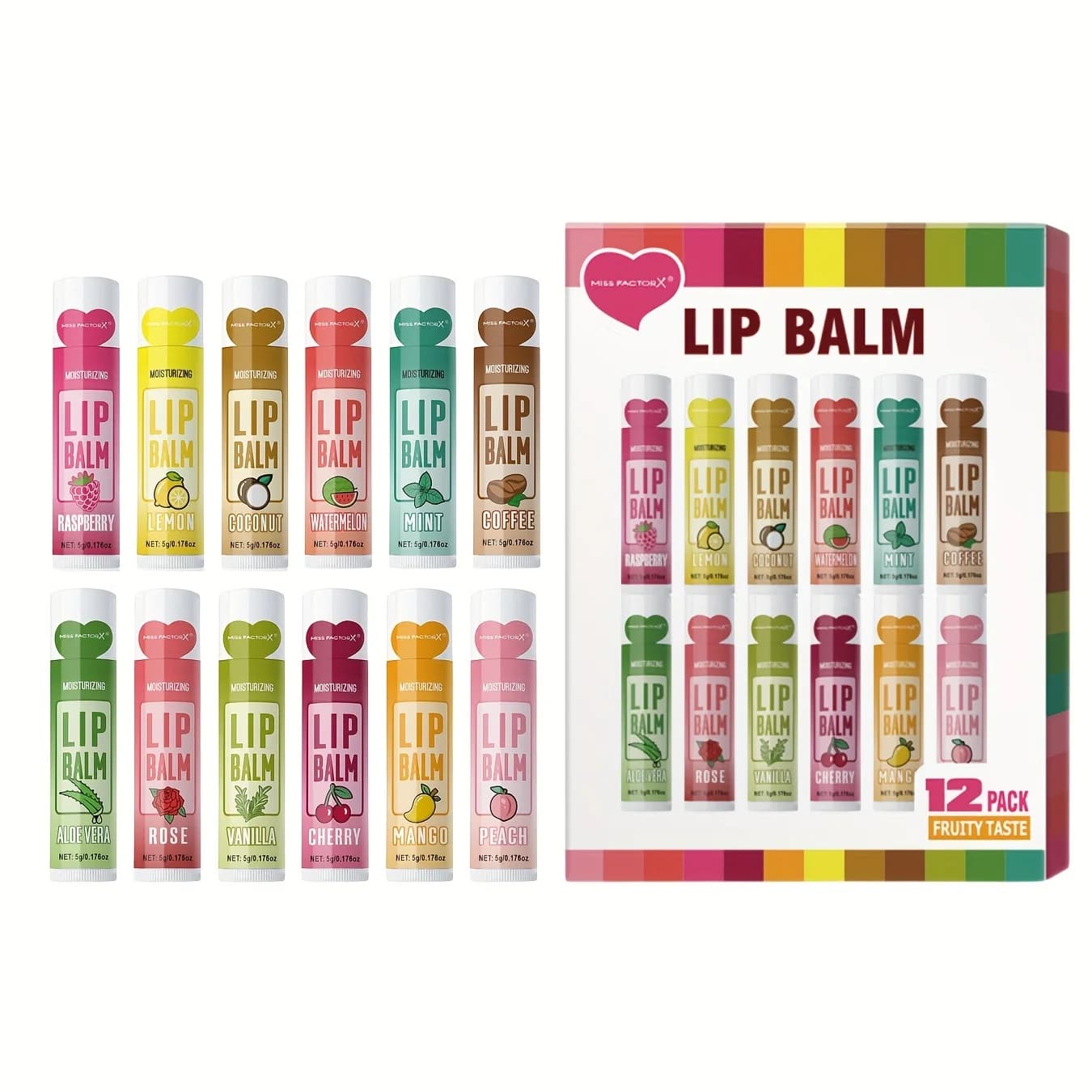 set of twelve 5 g moisturizing lip balms — image 5