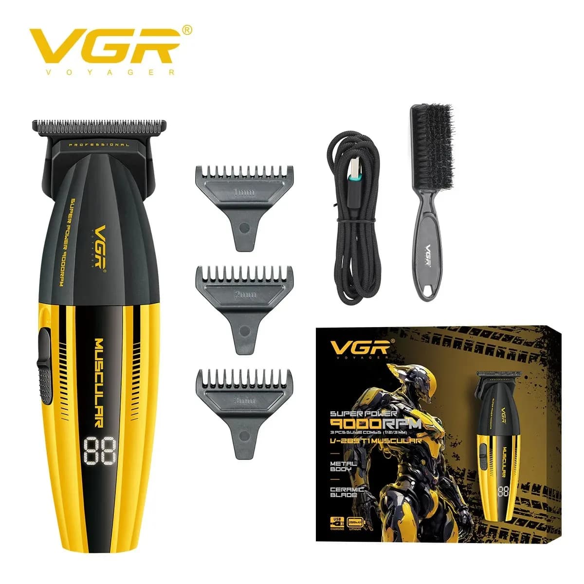 VGR professional hair clipper with metal body — image 8