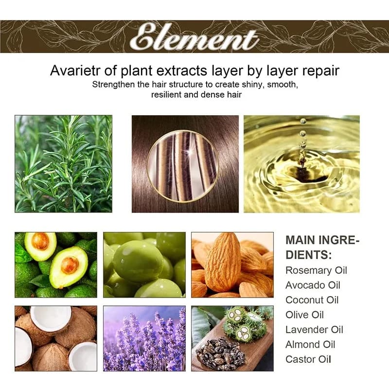 Bottle of rosemary and lavender hair repair oil — image 6