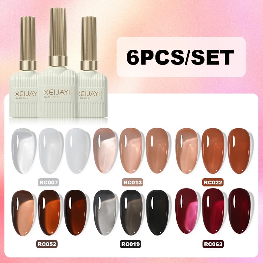 six 15 ml bottles of nail gel polish — image 7