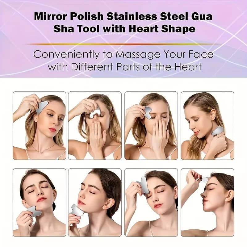 contour brush and stainless steel lymphatic scraping board set — image 6