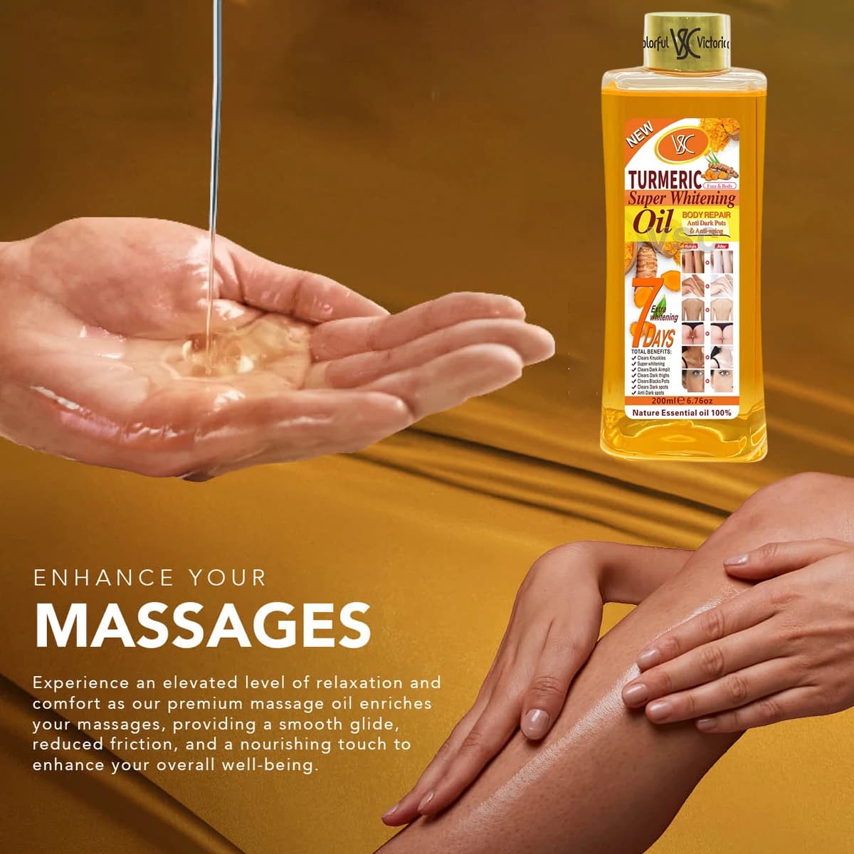 turmeric massage oil bottle 200ml — image 5