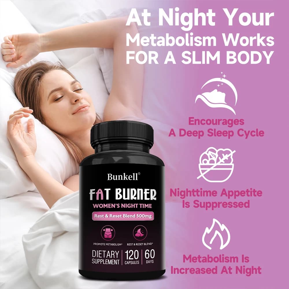 Women's nighttime fat burner supplement bottle — image 3