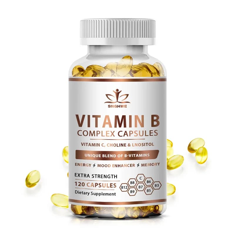 B-Complex Vitamin Supplement with B1, B2, B3, B5, B6, B12, Folic Acid & Biotin