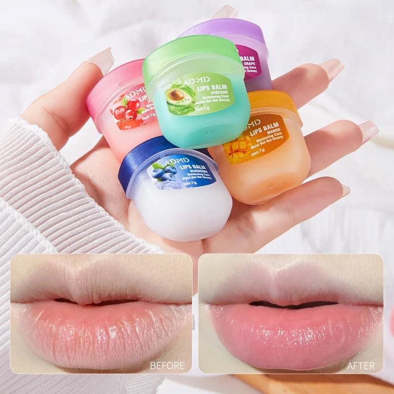 Eight fruit flavored lip balms in a box — image 5