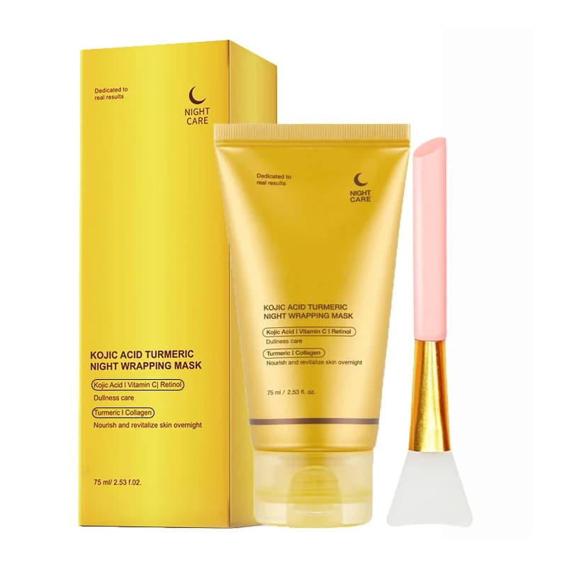 Kojic acid and turmeric night wrapping facial mask in a 75 ml tube — image 6