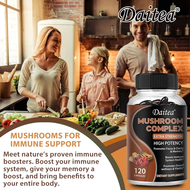 Brazil mushroom capsules with lion's mane, cordyceps and reishi — image 6
