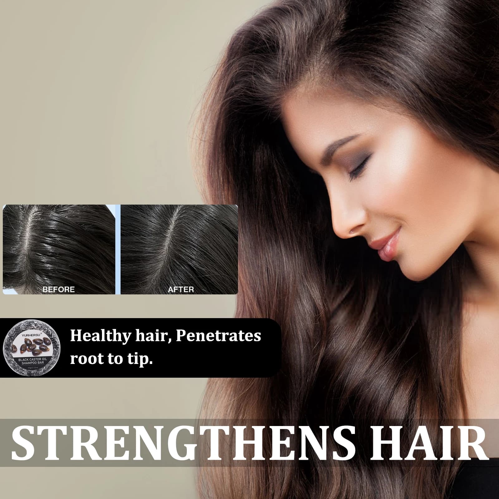 black castor 2-in-1 shampoo bar — image 3