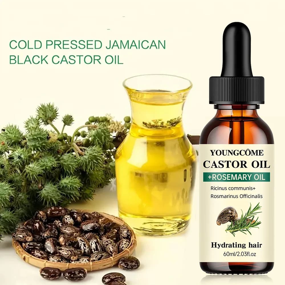 bottle of castor and rosemary hair growth oil — image 1